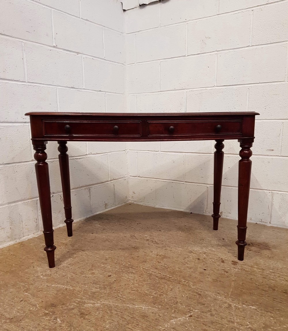ANTIQUE VICTORIAN MAHOGANY TWO DRAWER WRITING DESK C1880 View VII