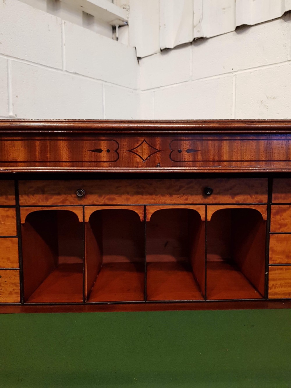 ANTIQUE REGENCY MAHOGANY SECRETAIRE  CHEST c1820 View IV