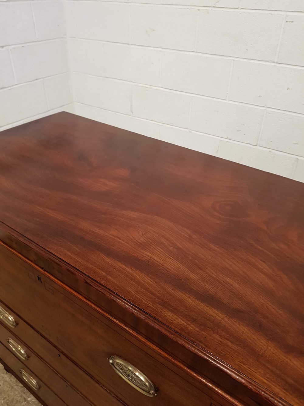 ANTIQUE REGENCY MAHOGANY SECRETAIRE  CHEST c1820 View V