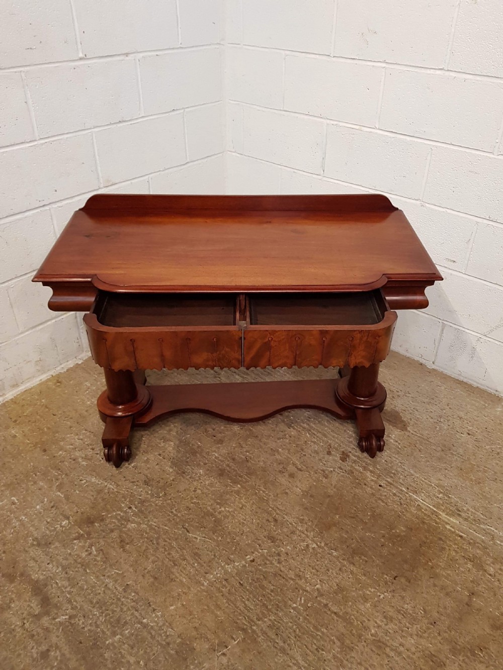 ANTIQUE WILLIAM 1V MAHOGANY SIDE CONSOLE TABLE C1830 View II