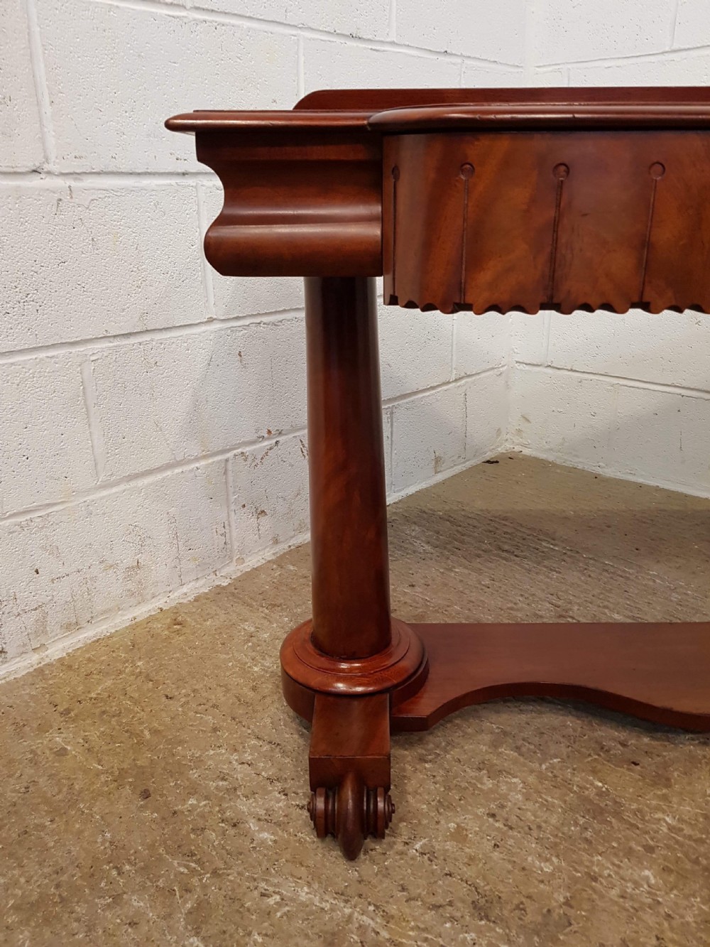 ANTIQUE WILLIAM 1V MAHOGANY SIDE CONSOLE TABLE C1830 View IV