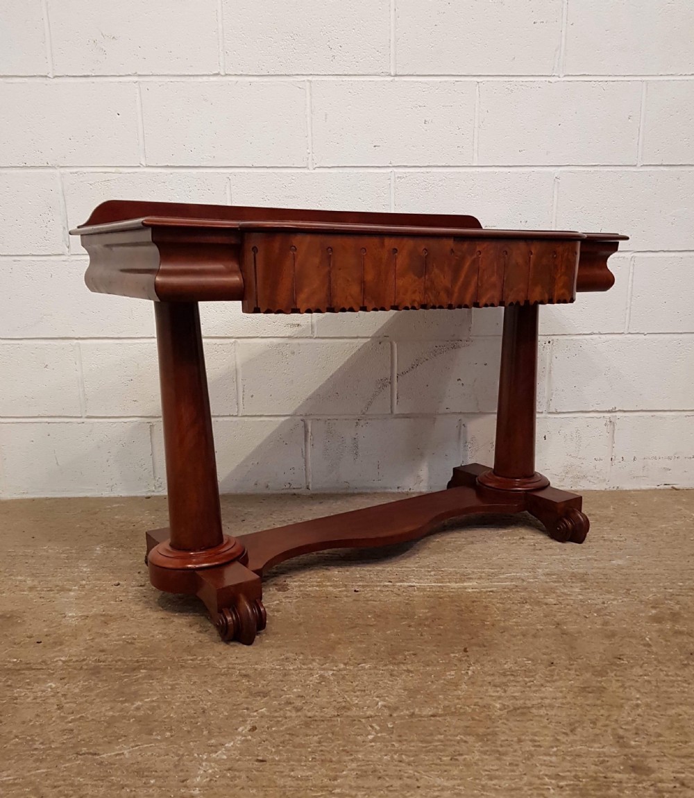 ANTIQUE WILLIAM 1V MAHOGANY SIDE CONSOLE TABLE C1830 View V