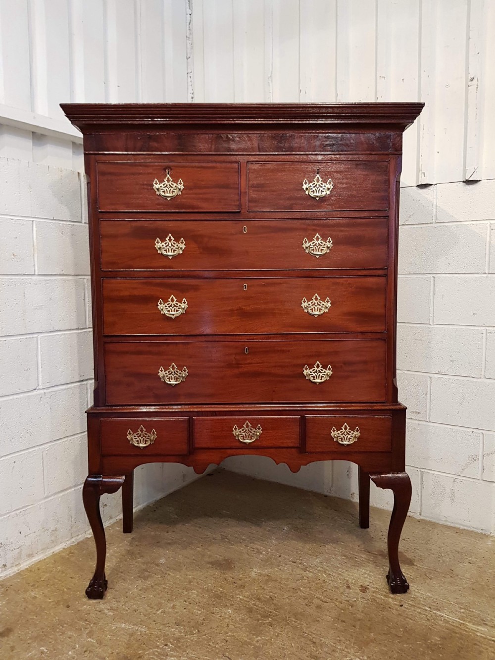 Antique Late Georgian Period Mahogany Chest on Stand c1800 View IV