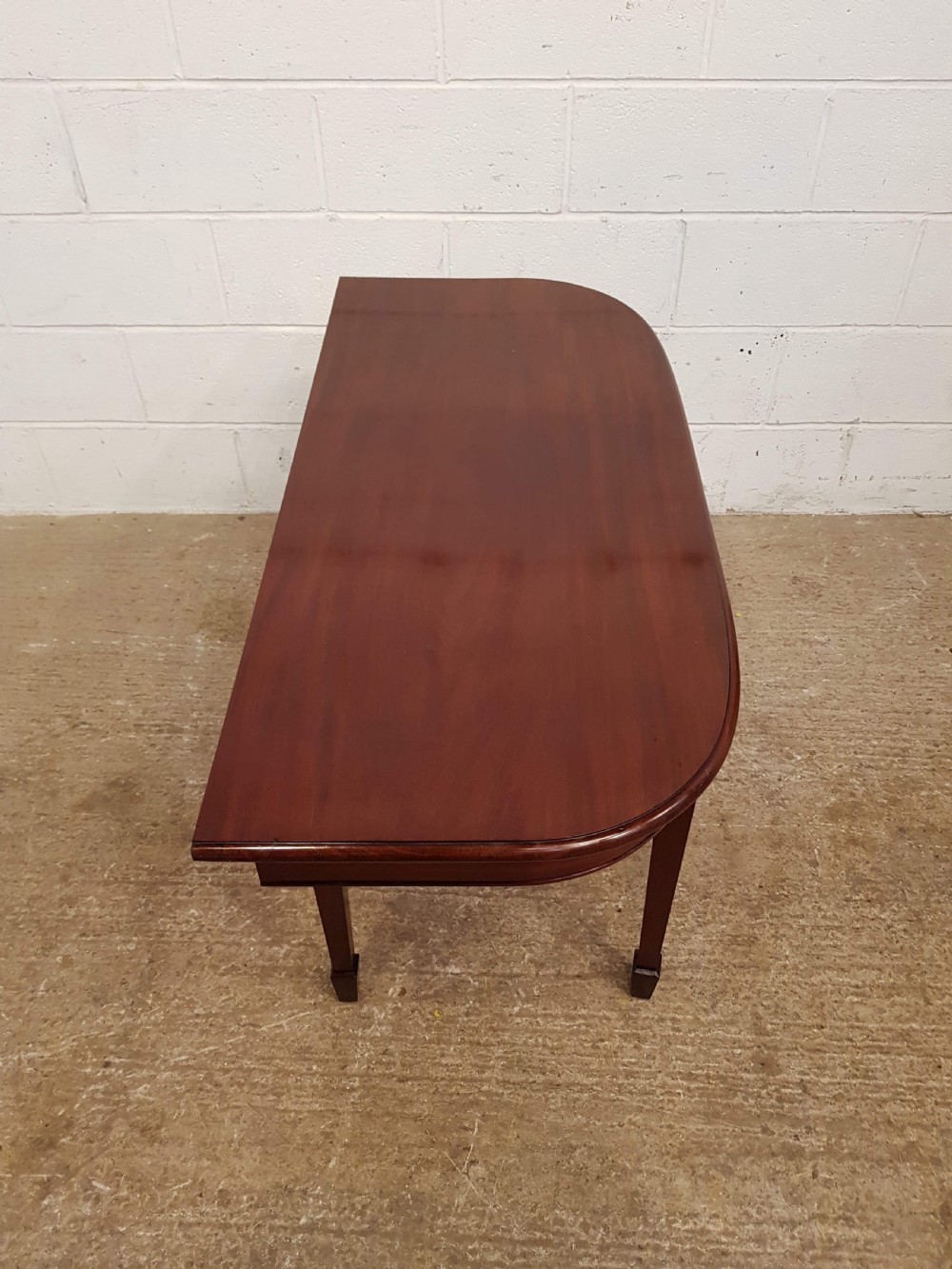 ANTIQUE PAIR EDWARDIAN MAHOGANY D END SIDE TABLES C1900 View III