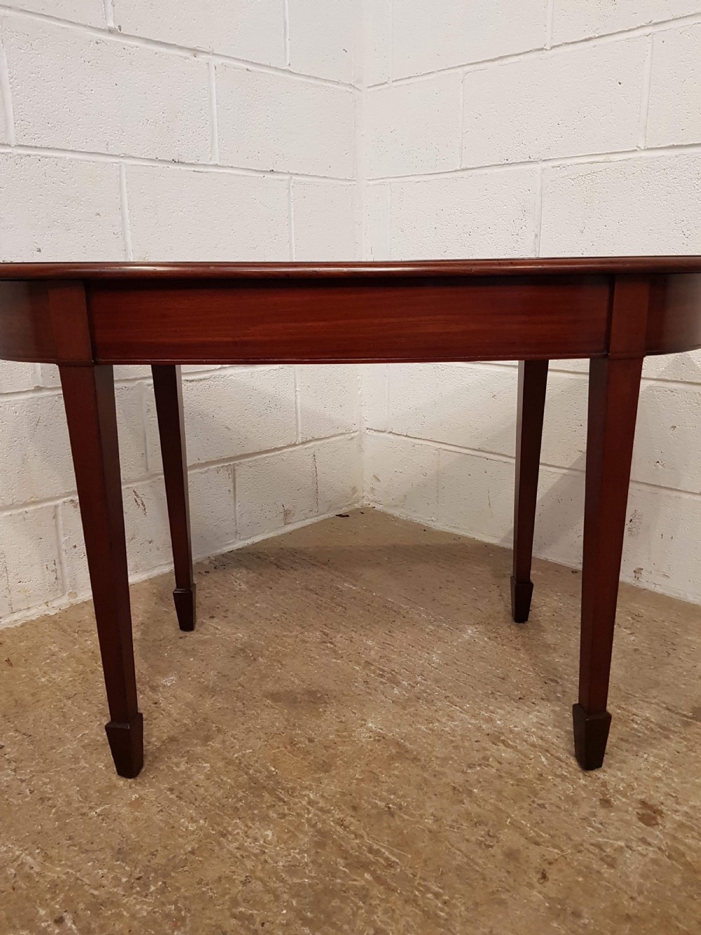 ANTIQUE PAIR EDWARDIAN MAHOGANY D END SIDE TABLES C1900 View IV