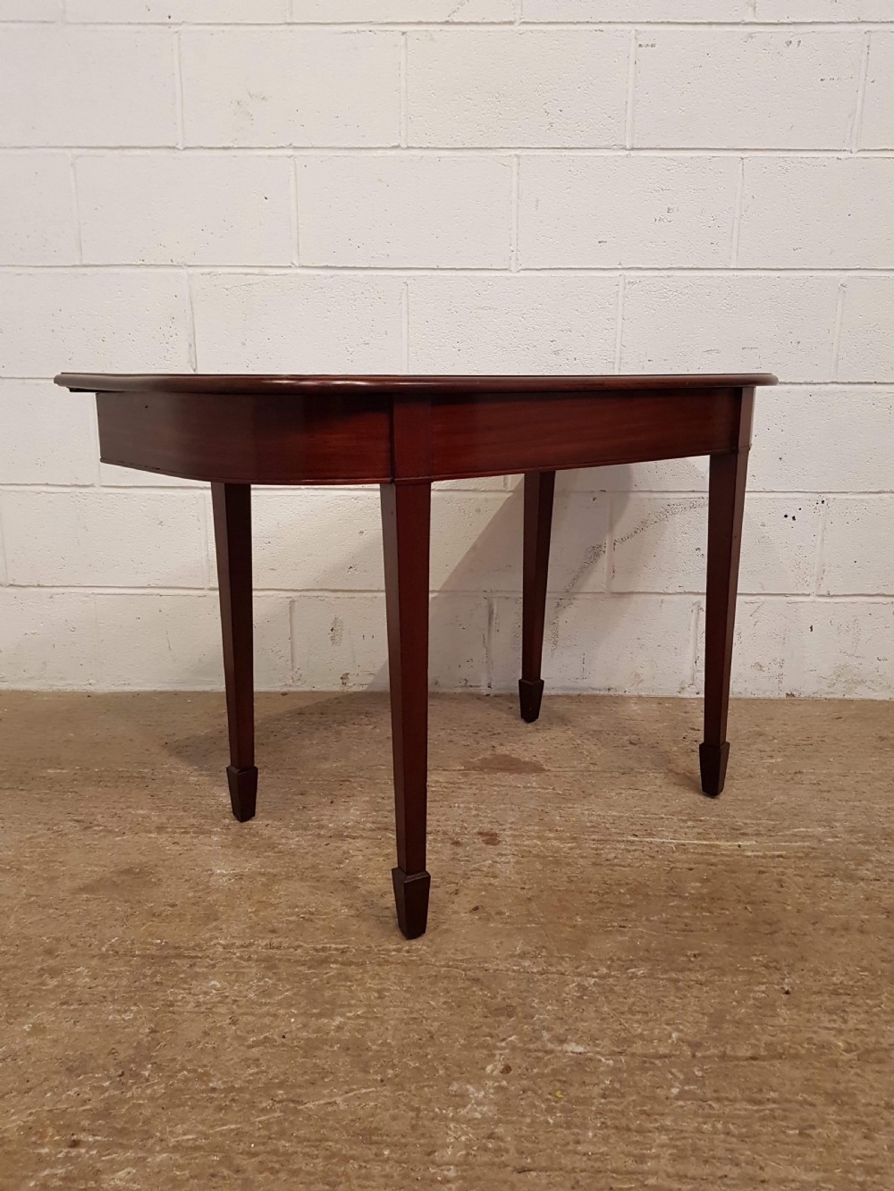 ANTIQUE PAIR EDWARDIAN MAHOGANY D END SIDE TABLES C1900 View V