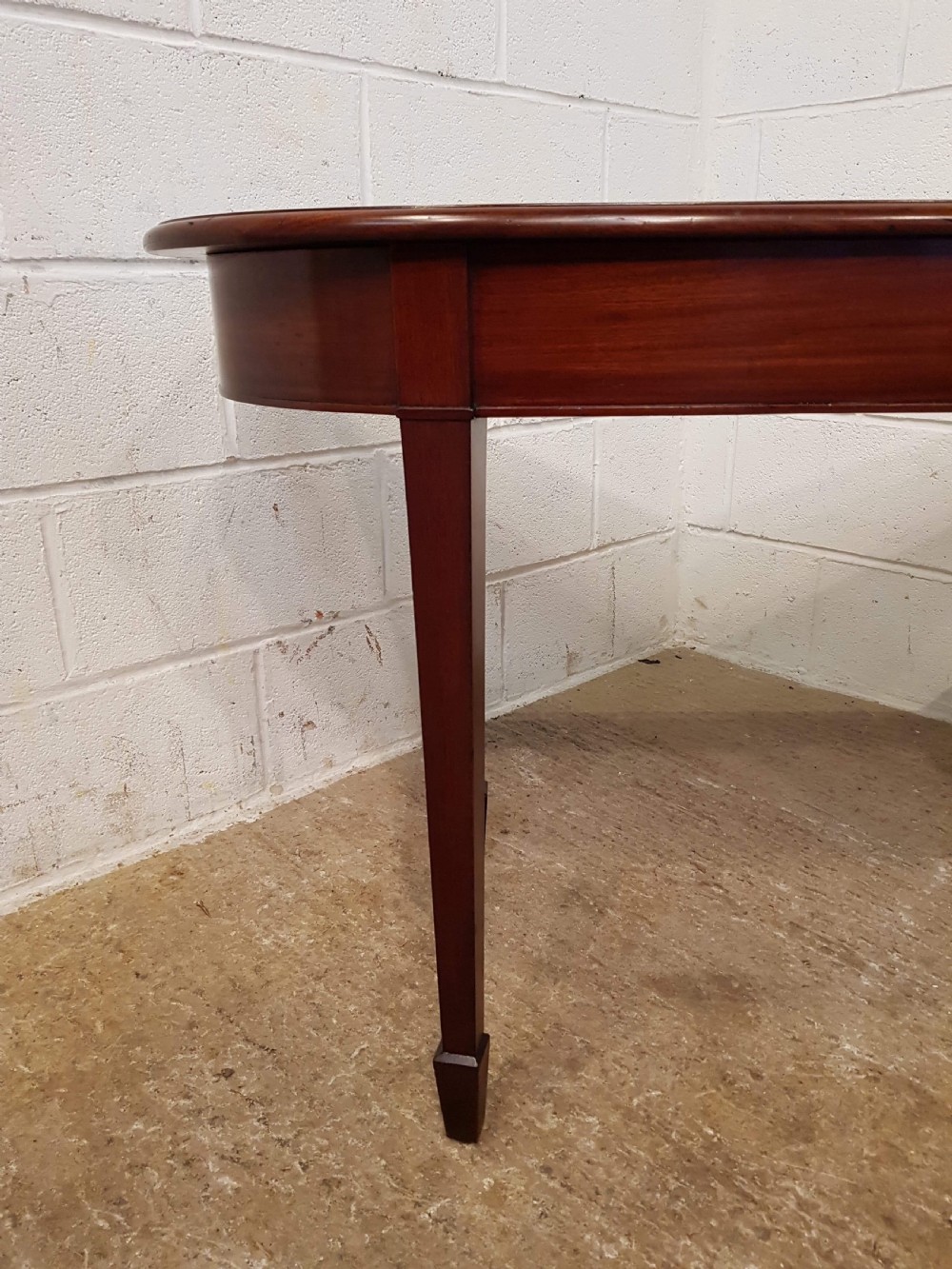 ANTIQUE PAIR EDWARDIAN MAHOGANY D END SIDE TABLES C1900 View VI