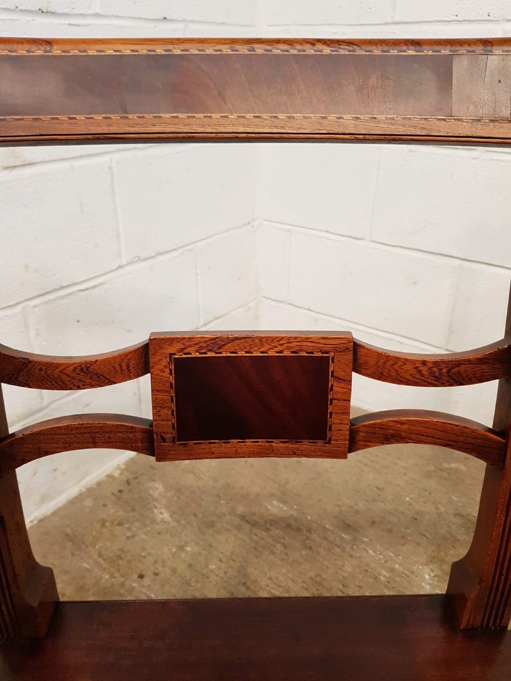 ANTIQUE PAIR REGENCY OAK & MAHOGANY LIBRARY CHAIRS C1820 View II