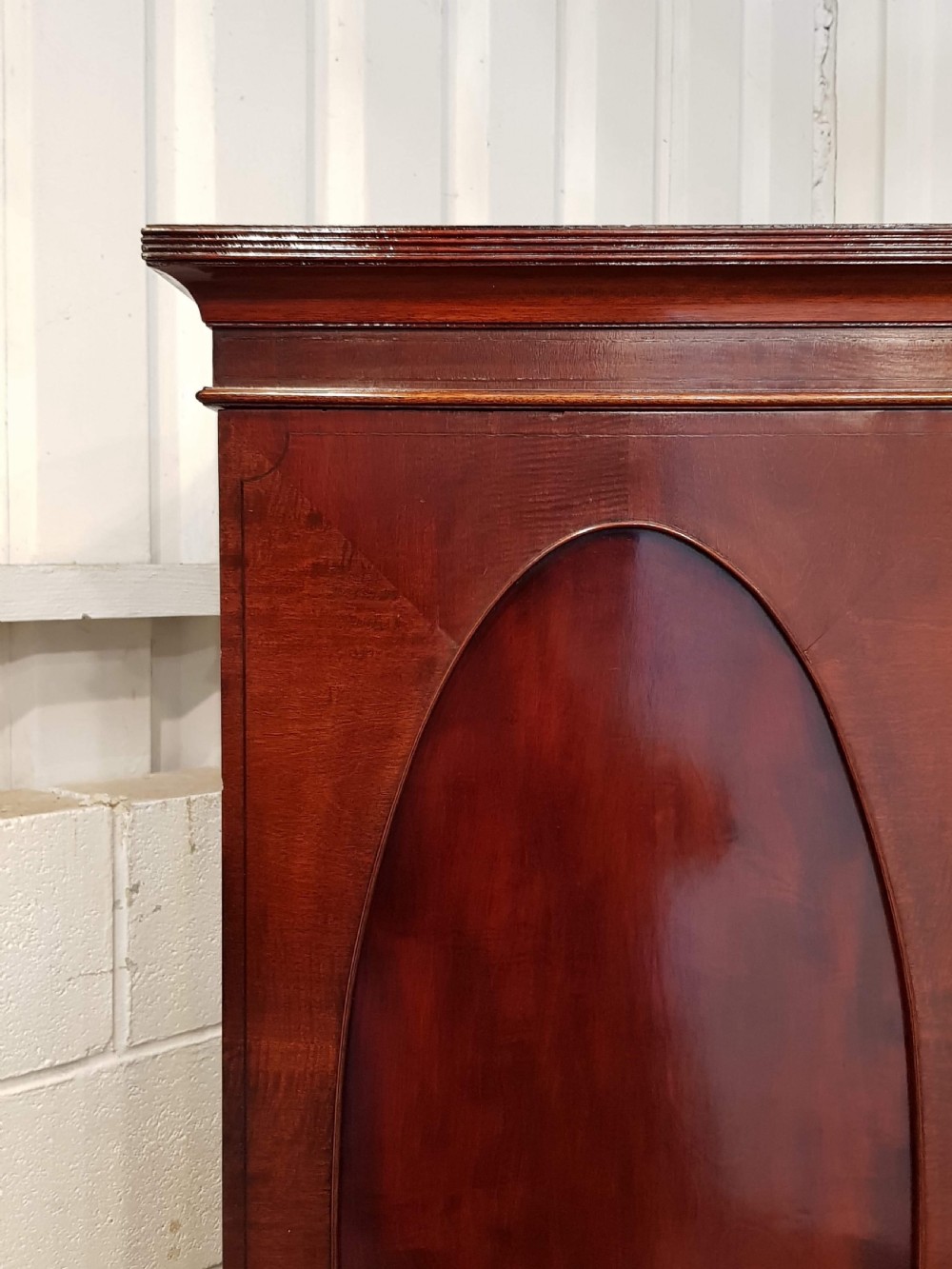 ANTIQUE EDWARDIAN REGENCY MAHOGANY DOUBLE WARDROBE C1900 View III