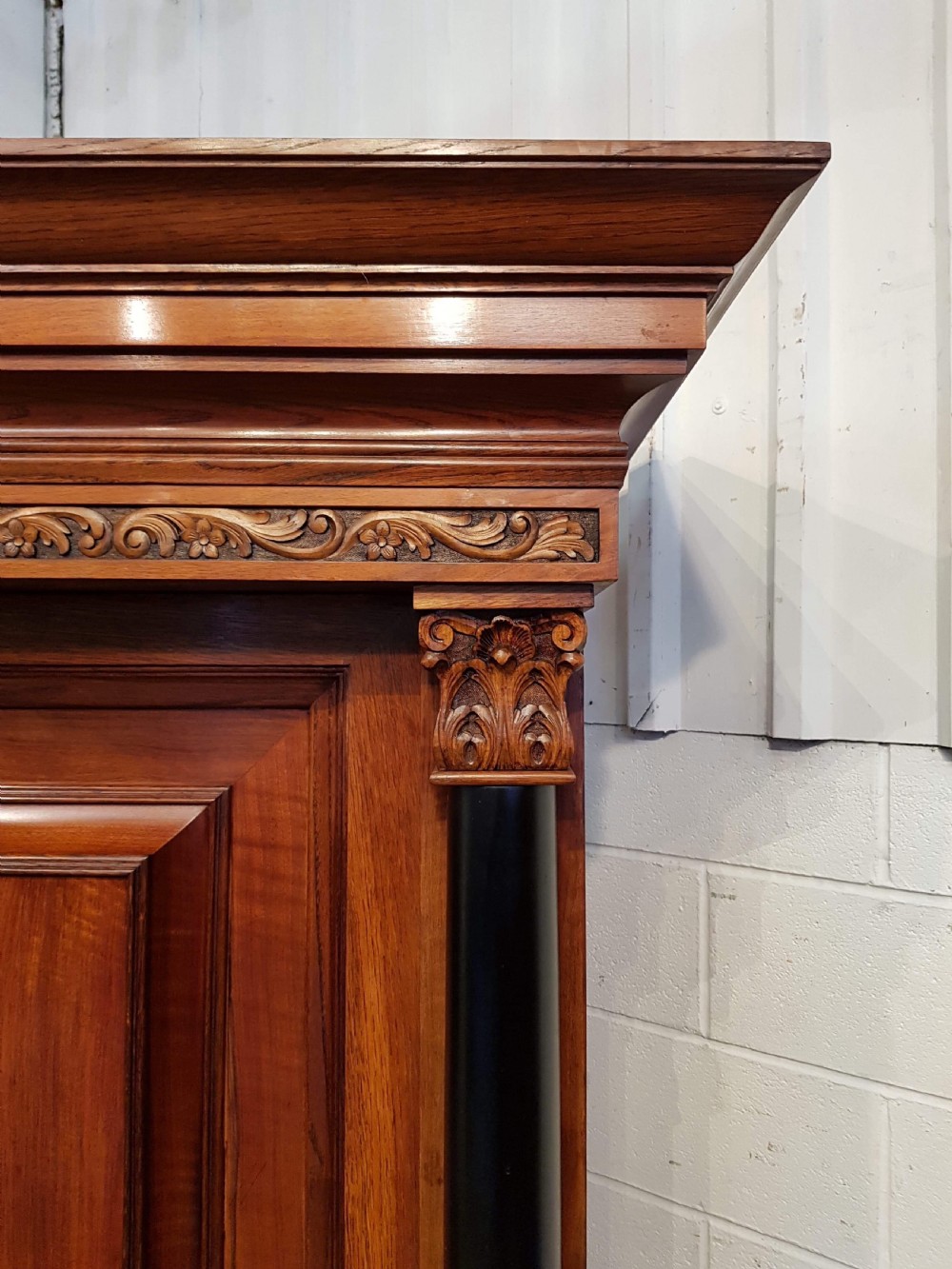 ANTIQUE FLEMISH CARVED OAK ARMOIRE C1900 View IV