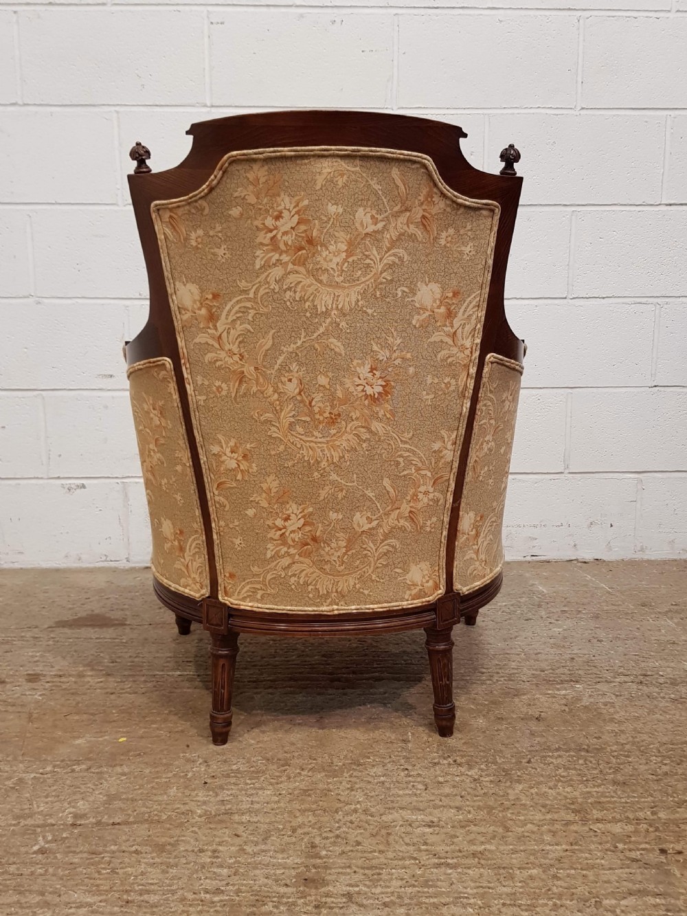 ANTIQUE PAIR FRENCH WALNUT SALON ARMCHAIRS C1920 View VI