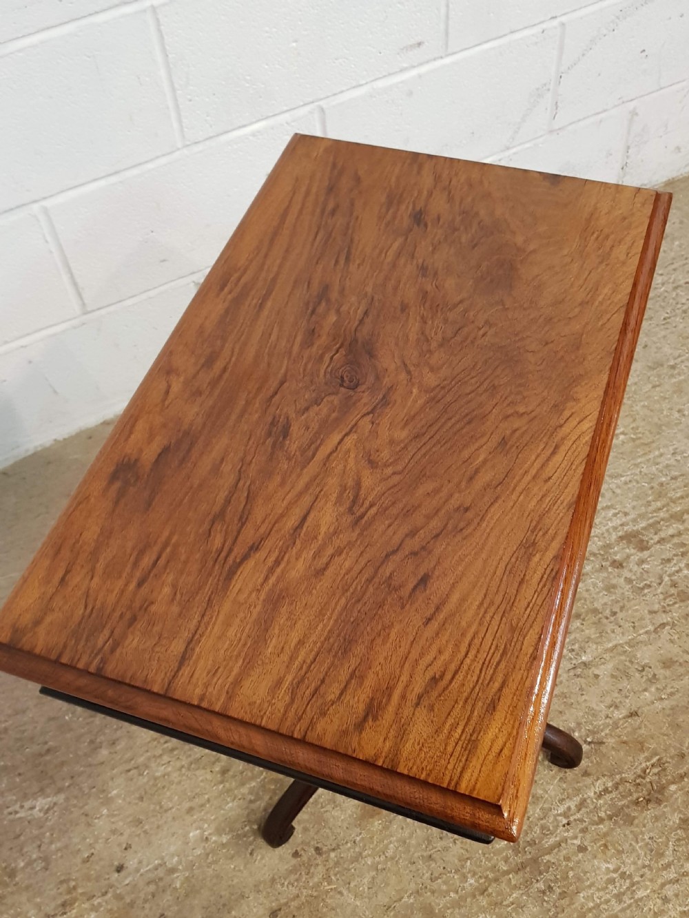 ANTIQUE VICTORIAN BURR WALNUT SIDE WORK TABLE C1880 View III