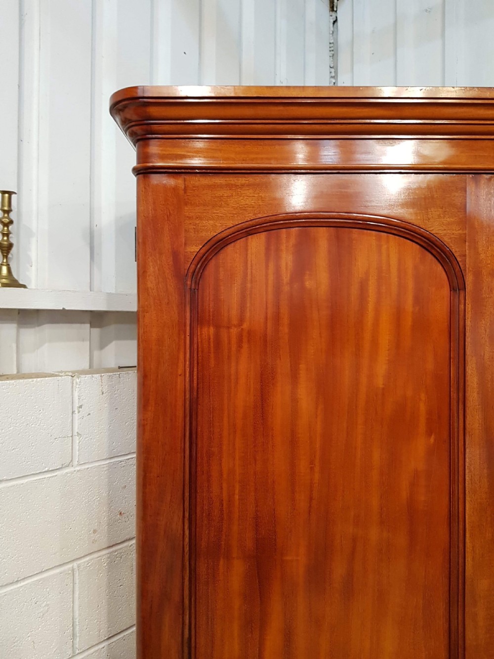 ANTIQUE VICTORIAN MAHOGANY DOUBLE WARDROBE C1880 View IV