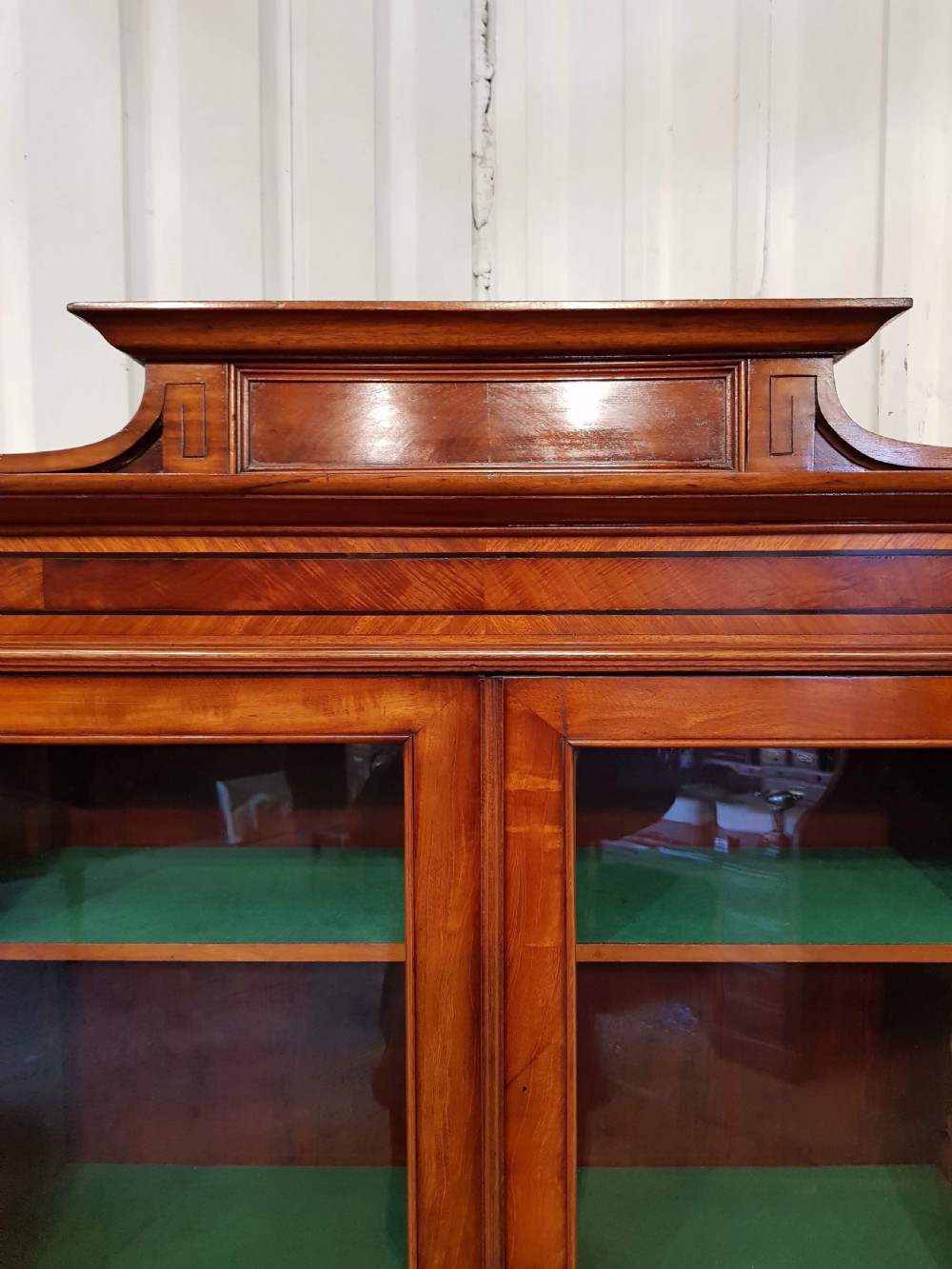 ANTIQUE BIEDERMEIER MAHOGANY GLAZED BOOKCASE C1840 View VI