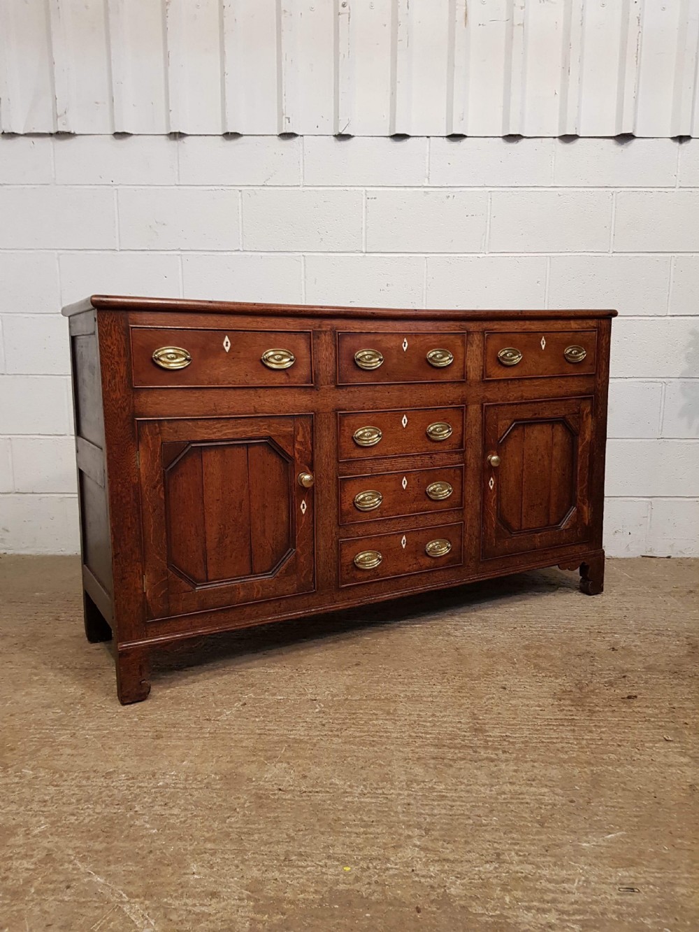 ANTIQUE 18TH CENTURY PERIOD OAK DRESSER BASE c1780 View IV
