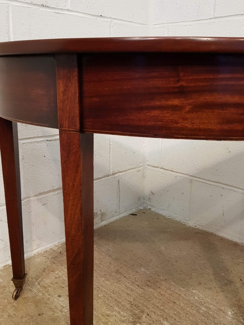 ANTIQUE PAIR REGENCY MAHOGANY DEMI LUNE TABLES C1820 View IV