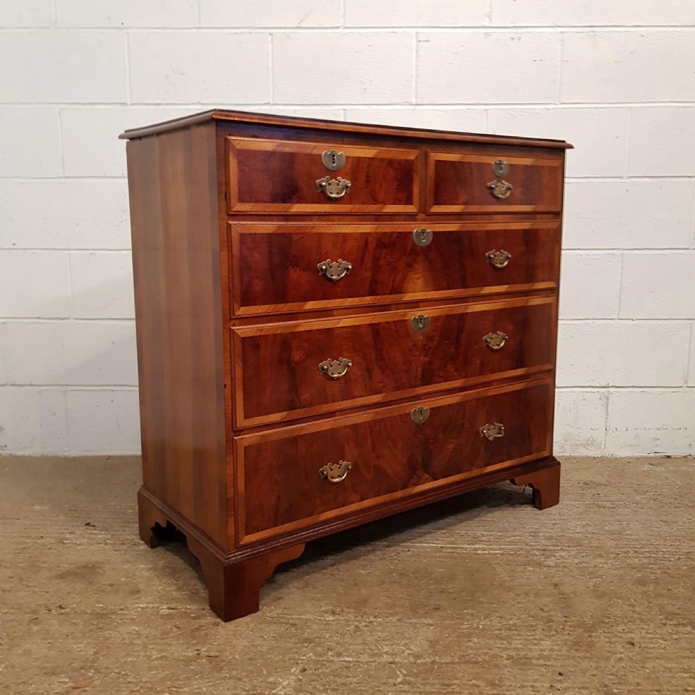 ANTIQUE LATE 18TH CENTURY BURR WALNUT CHEST OF DRAWERS C1790 View IV