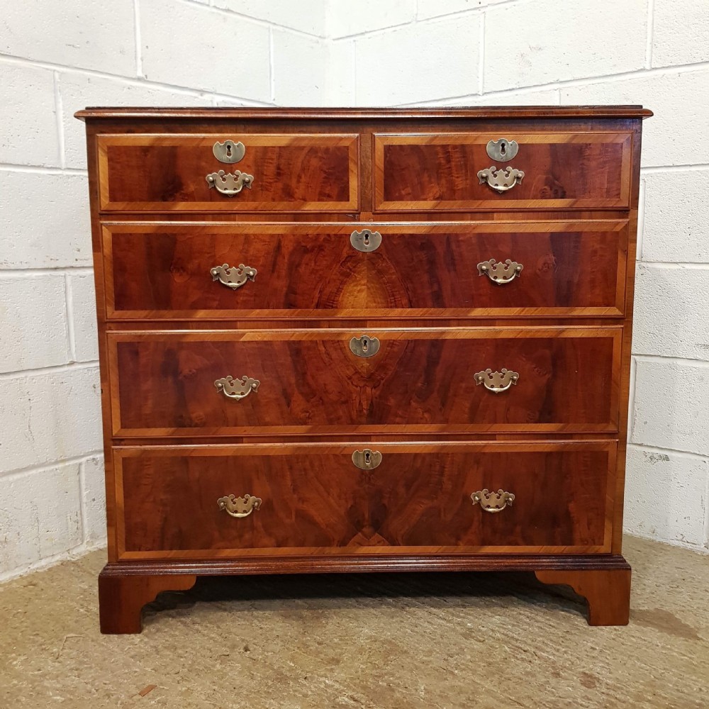 ANTIQUE LATE 18TH CENTURY BURR WALNUT CHEST OF DRAWERS C1790 View V