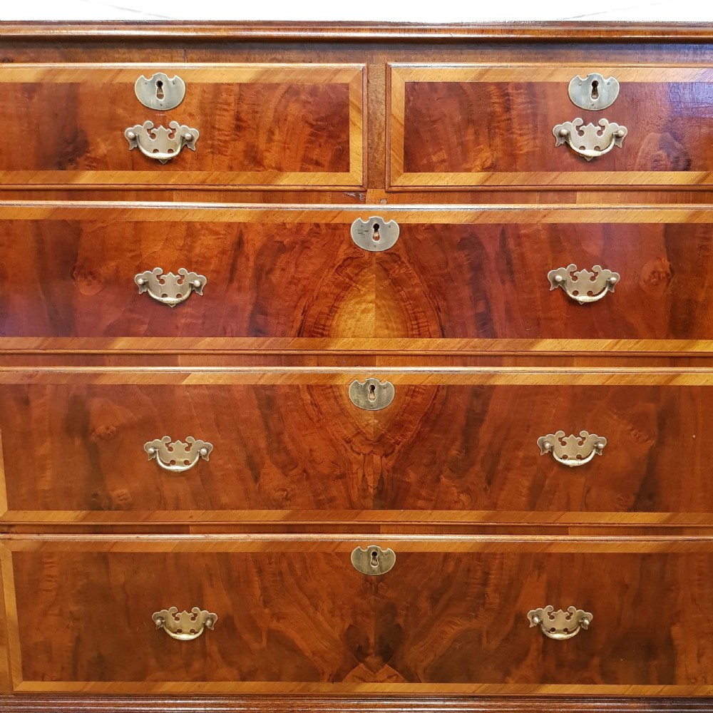ANTIQUE LATE 18TH CENTURY BURR WALNUT CHEST OF DRAWERS C1790 View VI