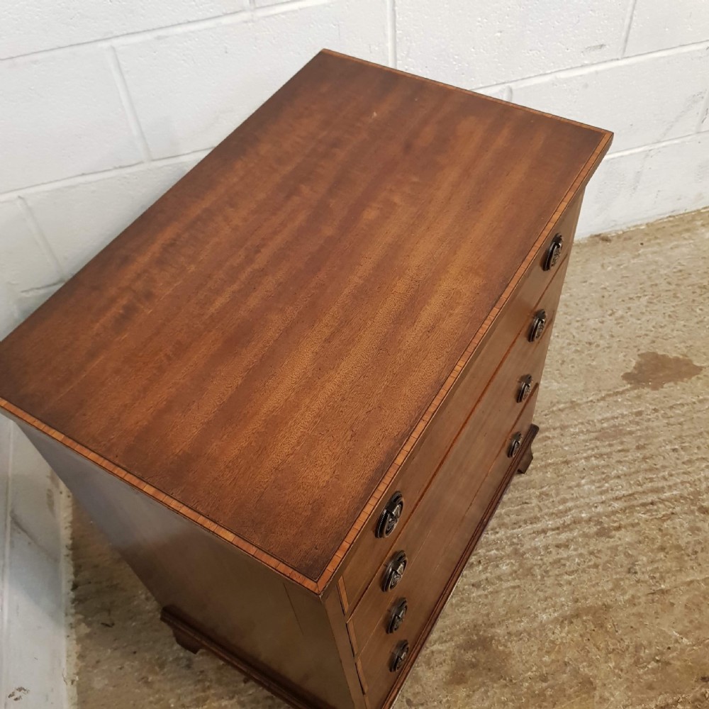 ANTIQUE EDWARDIAN MAHOGANY DWARF CHEST OF DRAWERS C1900 View II