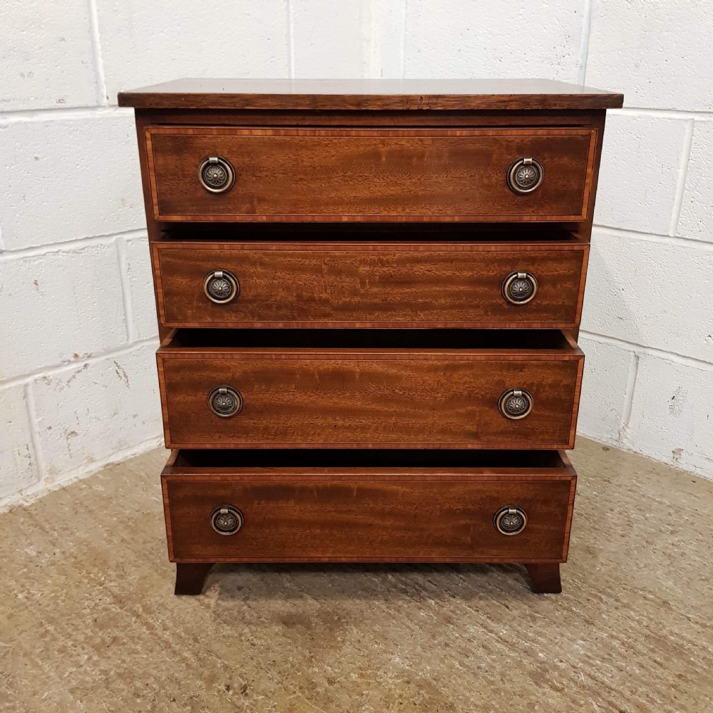 ANTIQUE EDWARDIAN MAHOGANY DWARF CHEST OF DRAWERS C1900 View IV
