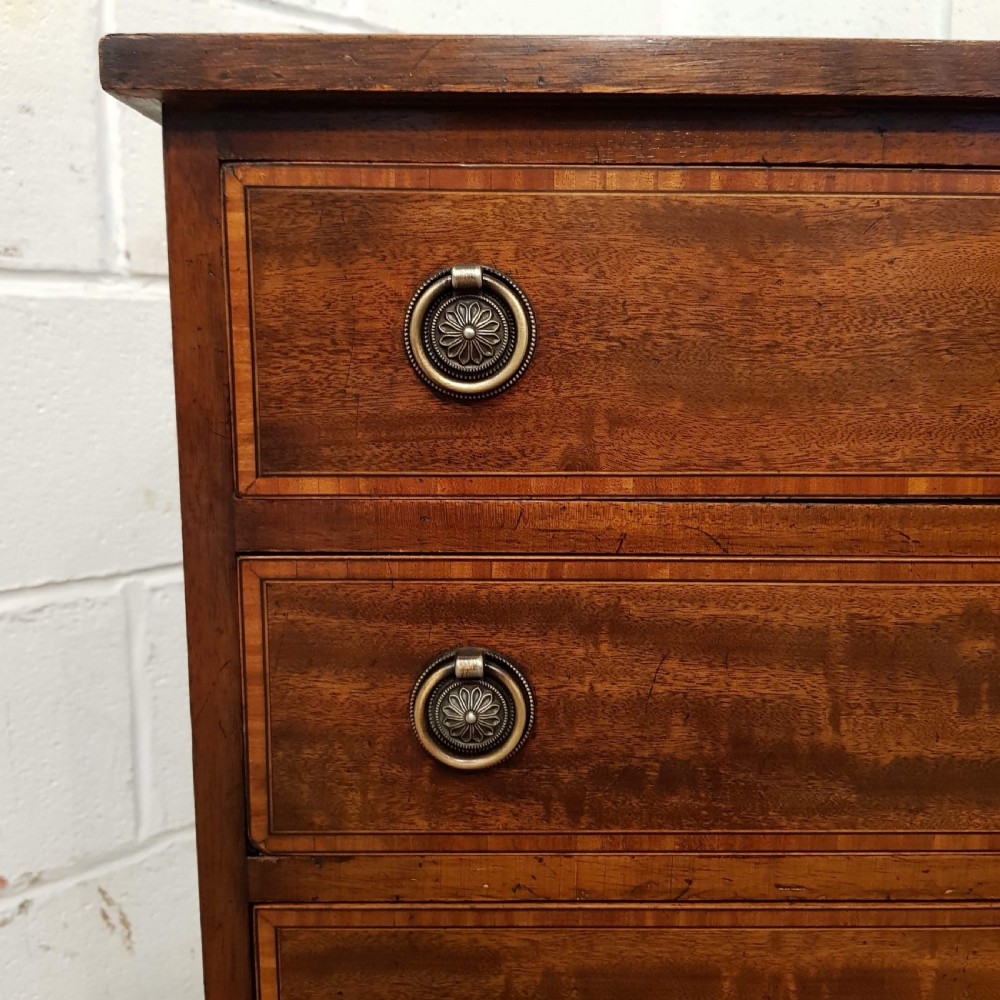 ANTIQUE EDWARDIAN MAHOGANY DWARF CHEST OF DRAWERS C1900 View VI