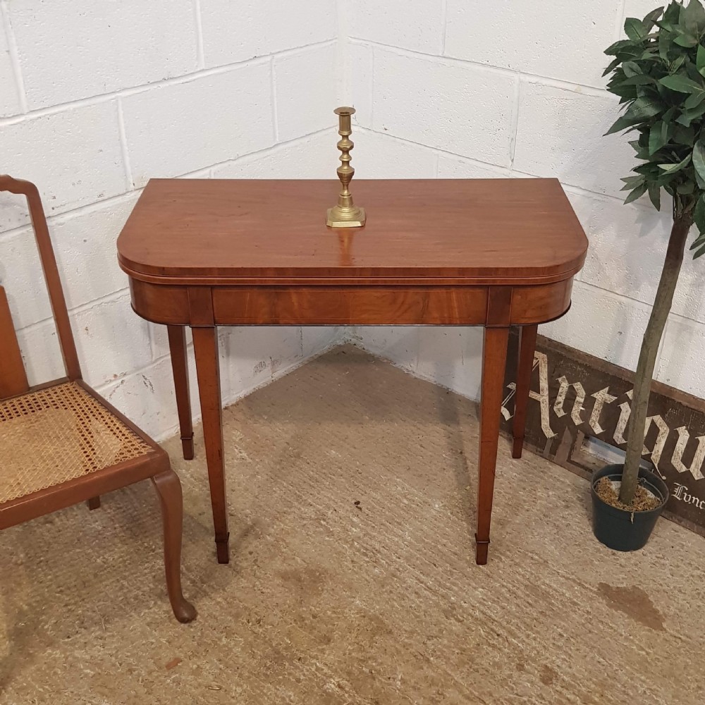 ANTIQUE REGENCY MAHOGANY FOLD OVER GAMES TABLE C1820
