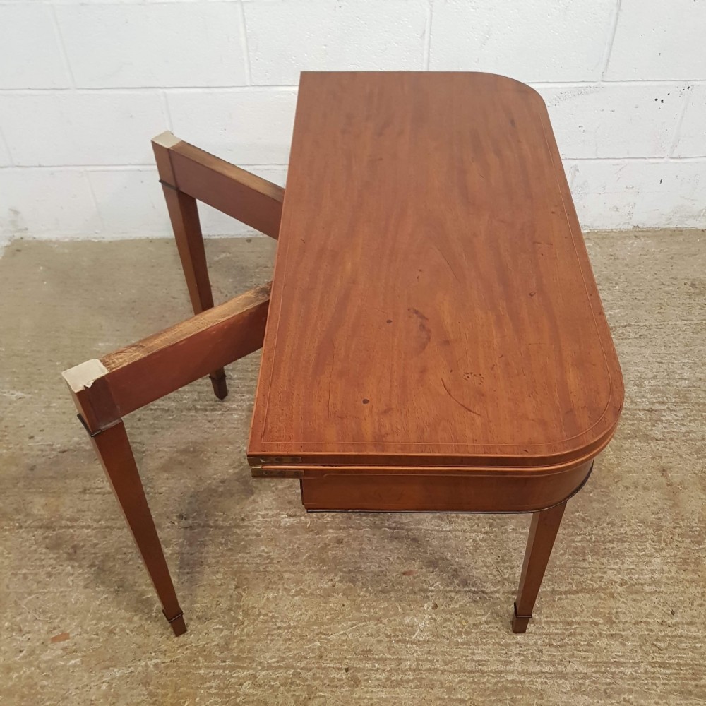ANTIQUE REGENCY MAHOGANY FOLD OVER GAMES TABLE C1820 View II
