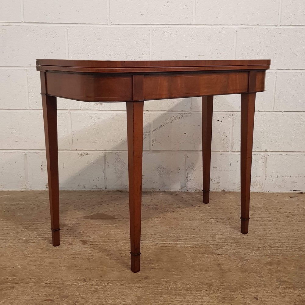 ANTIQUE REGENCY MAHOGANY FOLD OVER GAMES TABLE C1820 View III