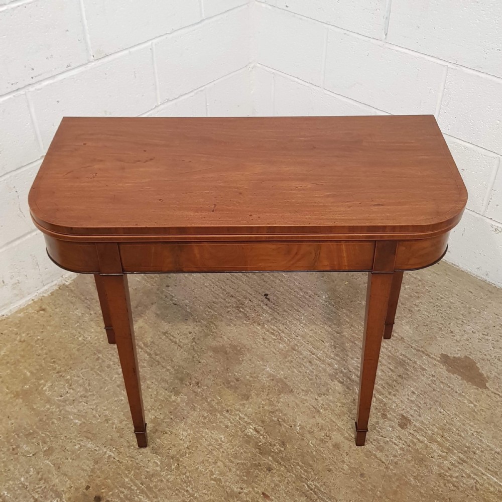 ANTIQUE REGENCY MAHOGANY FOLD OVER GAMES TABLE C1820 View IV