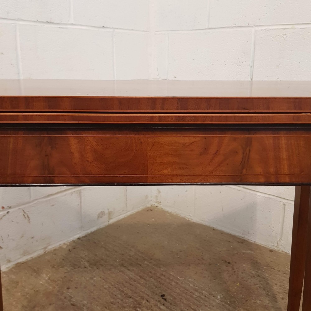 ANTIQUE REGENCY MAHOGANY FOLD OVER GAMES TABLE C1820 View V