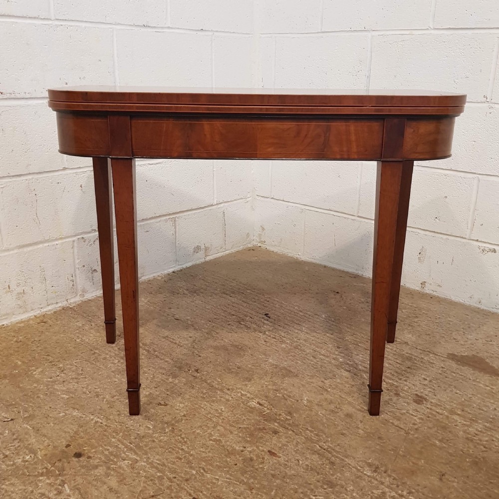 ANTIQUE REGENCY MAHOGANY FOLD OVER GAMES TABLE C1820 View VI
