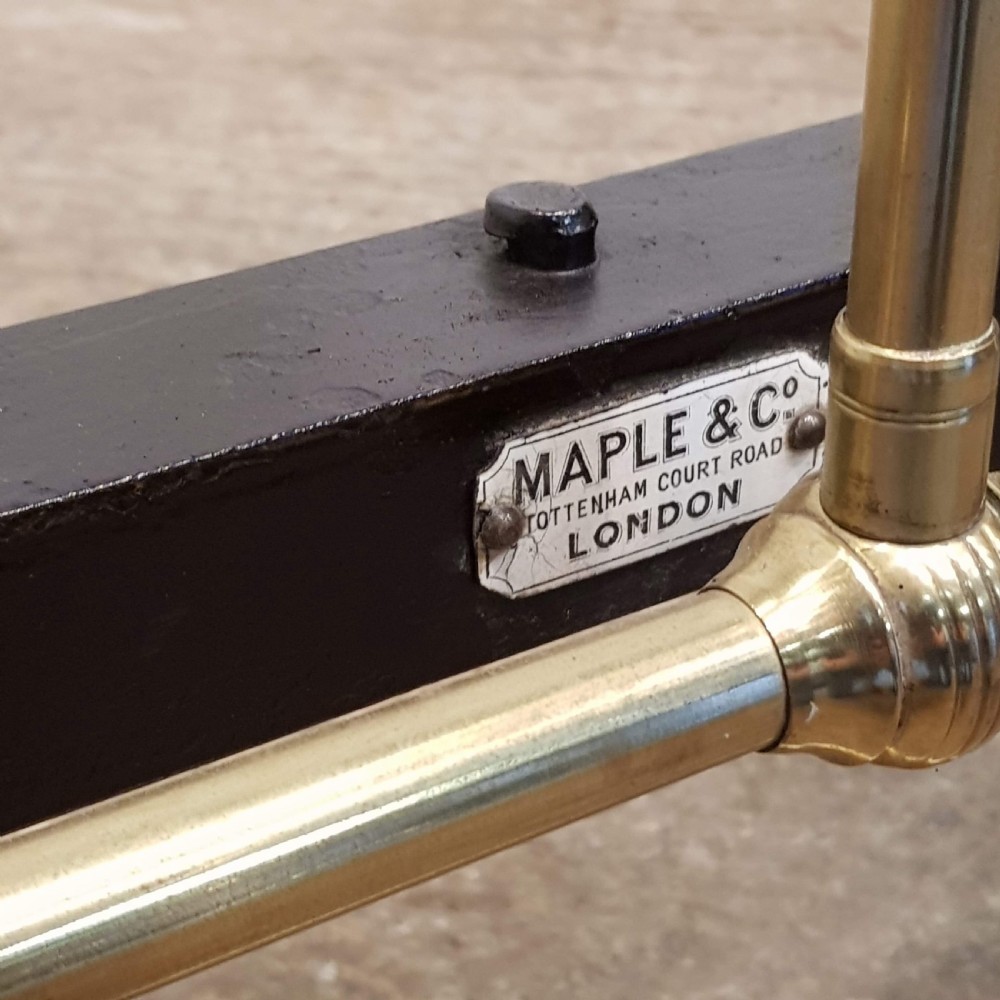 ANTIQUE VICTORIAN KING SIZE BRASS BED BY MAPLES & CO C1870 View II