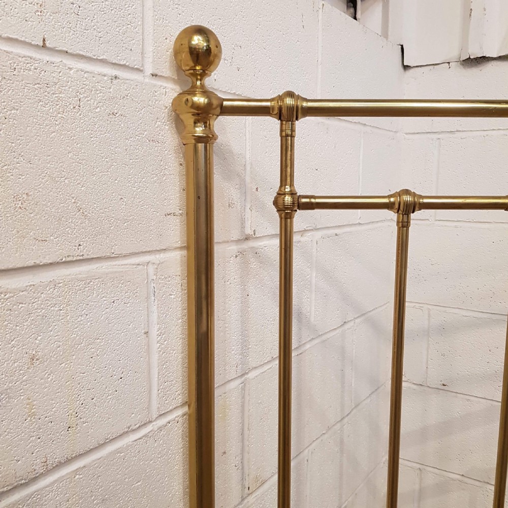 ANTIQUE VICTORIAN KING SIZE BRASS BED BY MAPLES & CO C1870 View IV