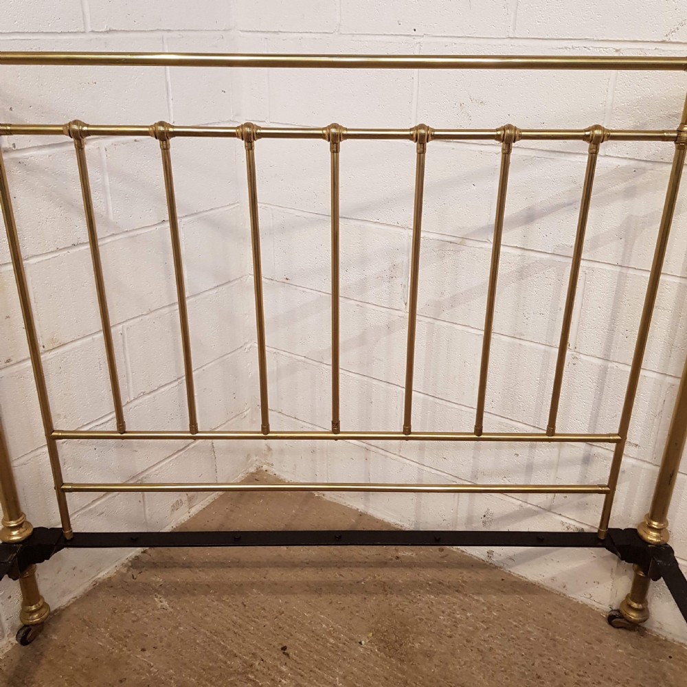 ANTIQUE VICTORIAN KING SIZE BRASS BED BY MAPLES & CO C1870 View VIII