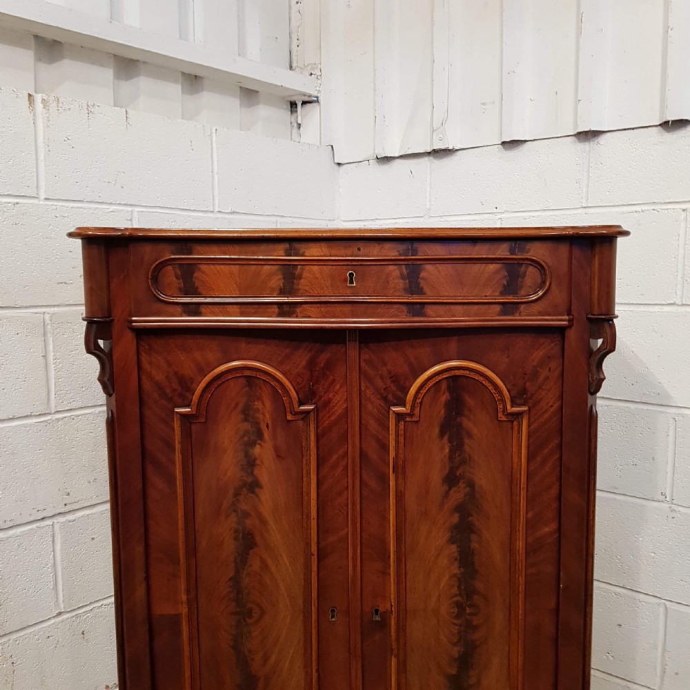 ANTIQUE MAHOGANY BIEDERMEIER CABINET C1840 View II