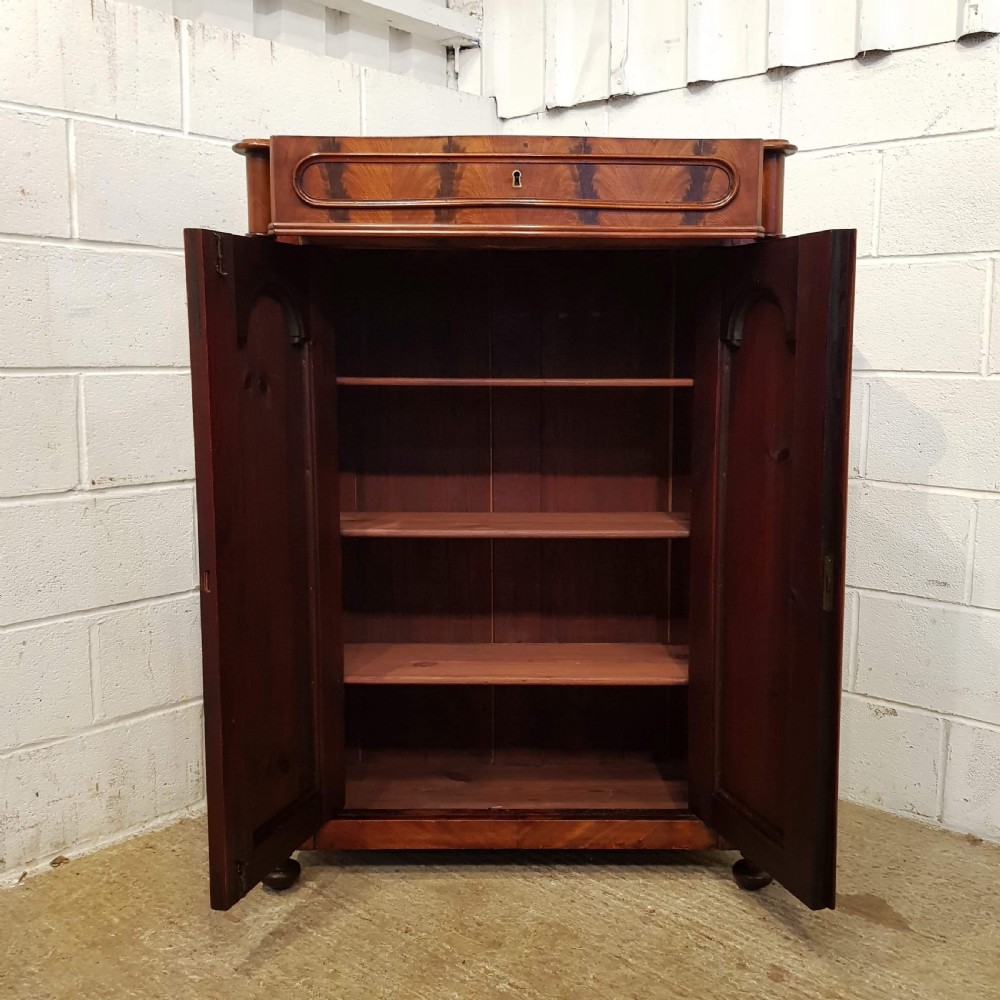ANTIQUE MAHOGANY BIEDERMEIER CABINET C1840 View VI