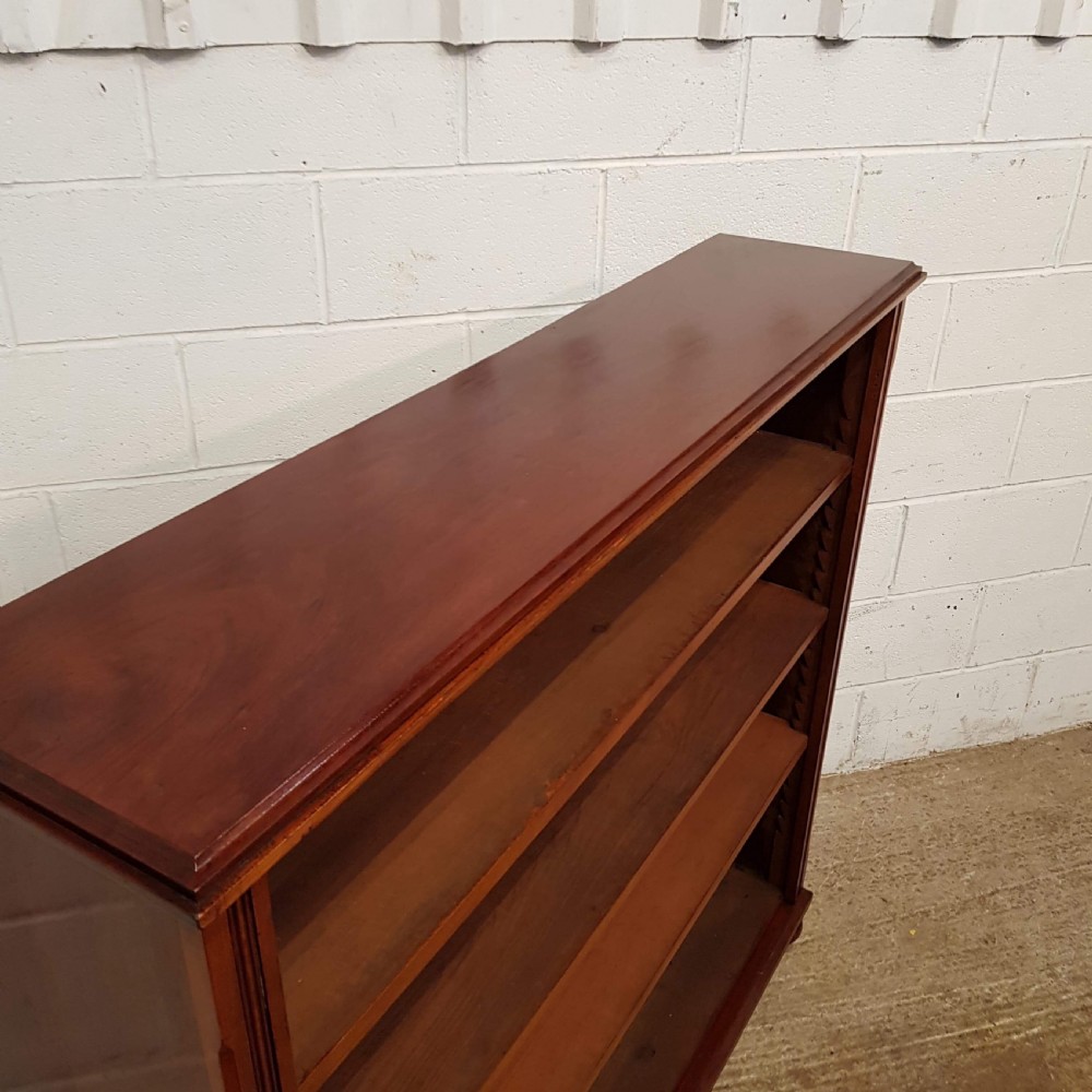ANTIQUE VICTORIAN MAHOGANY OPEN BOOKCASE C1890 View III