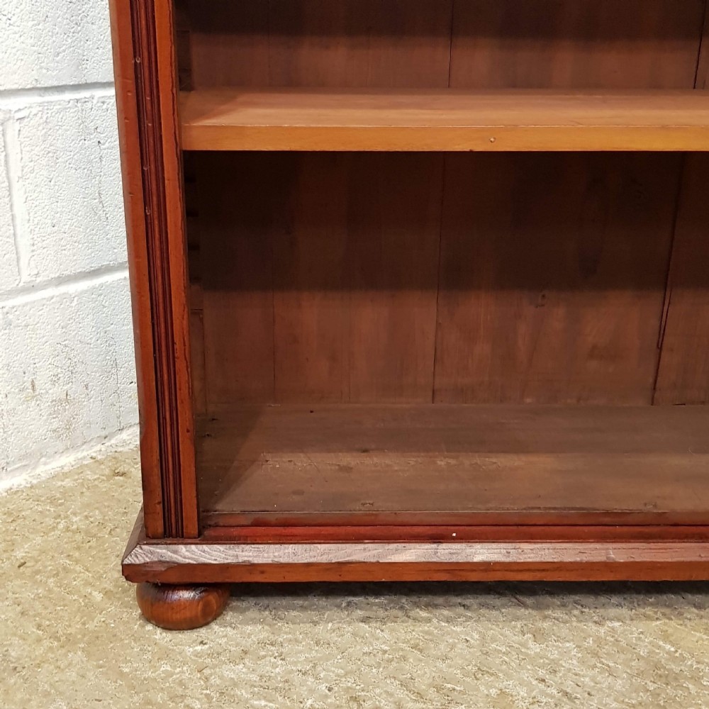 ANTIQUE VICTORIAN MAHOGANY OPEN BOOKCASE C1890 View VI