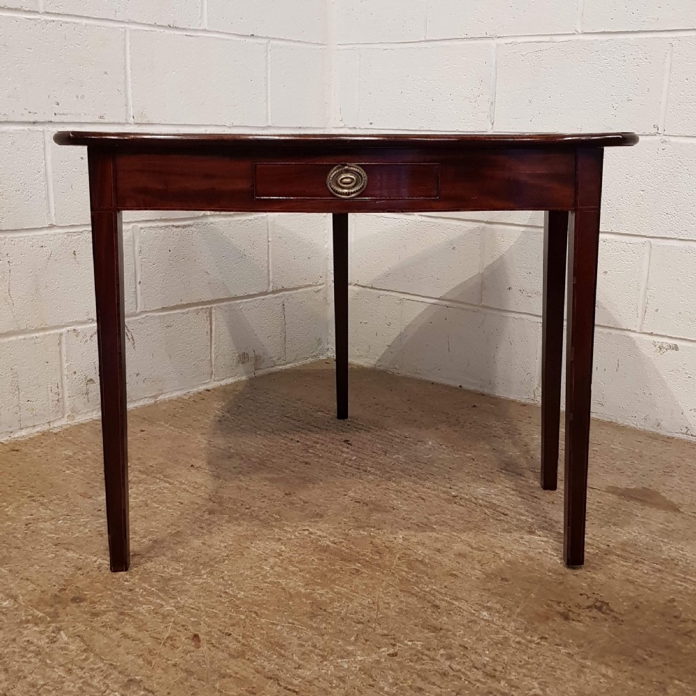 ANTIQUE REGENCY MAHOGANY SERPENTINE FOLD OVER TEA TABLE C1820 View V