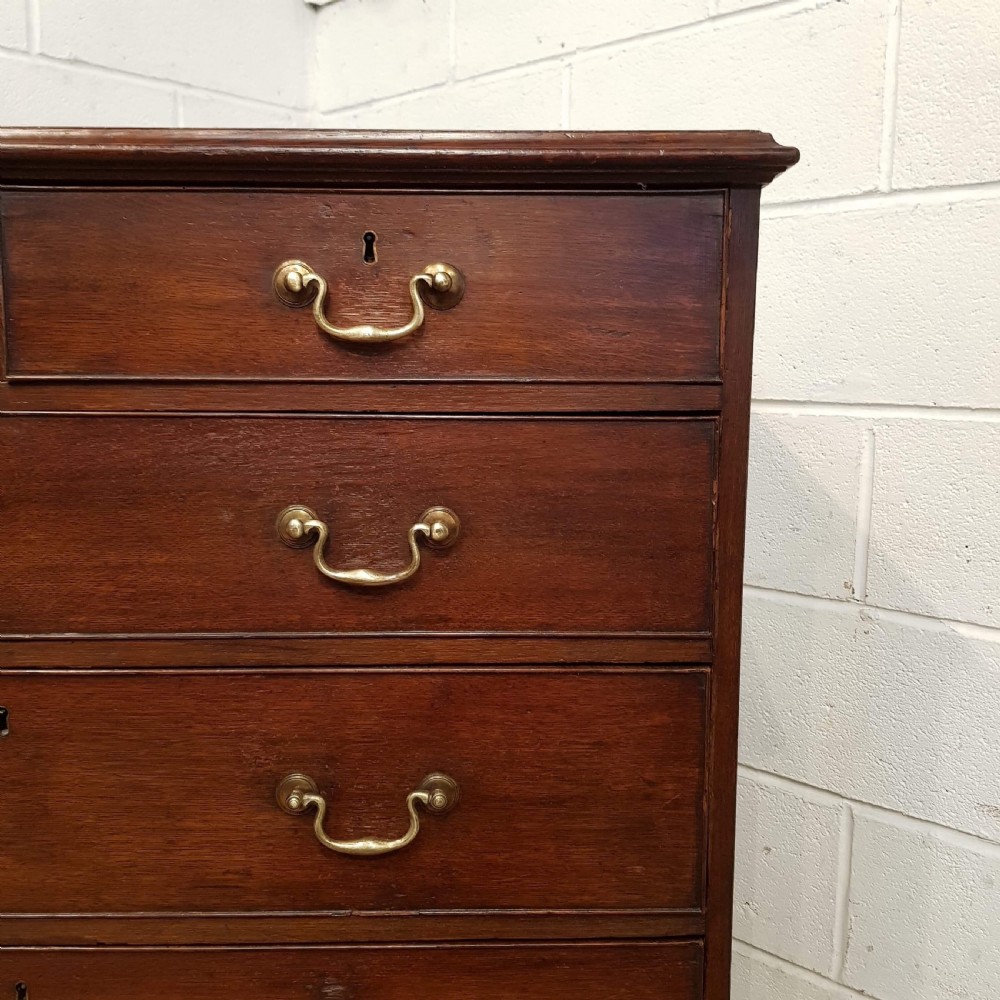 ANTIQUE 18TH CENTURY PERIOD OAK CHEST OF DRAWERS C1780 View V