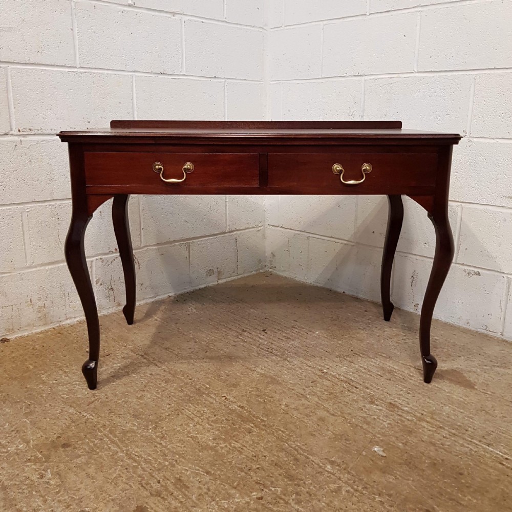 ANTIQUE PAIR OF EDWARDIAN MAHOGANY SIDE TABLES C1900 View VII