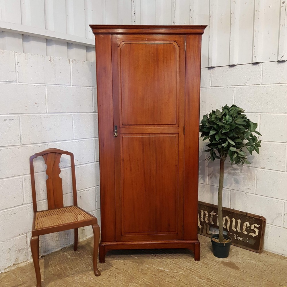 ANTIQUE MAHOGANY SINGLE WARDROBE C1920