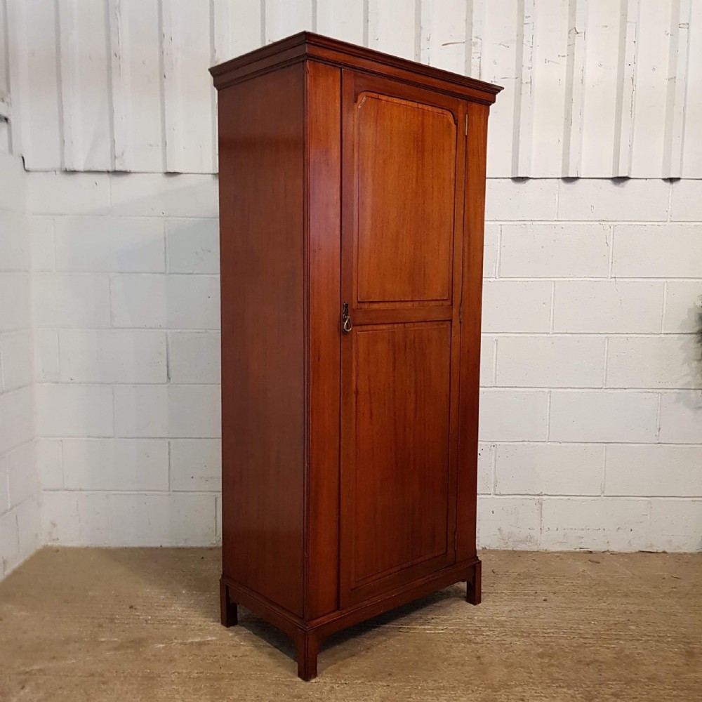 ANTIQUE MAHOGANY SINGLE WARDROBE C1920 View II