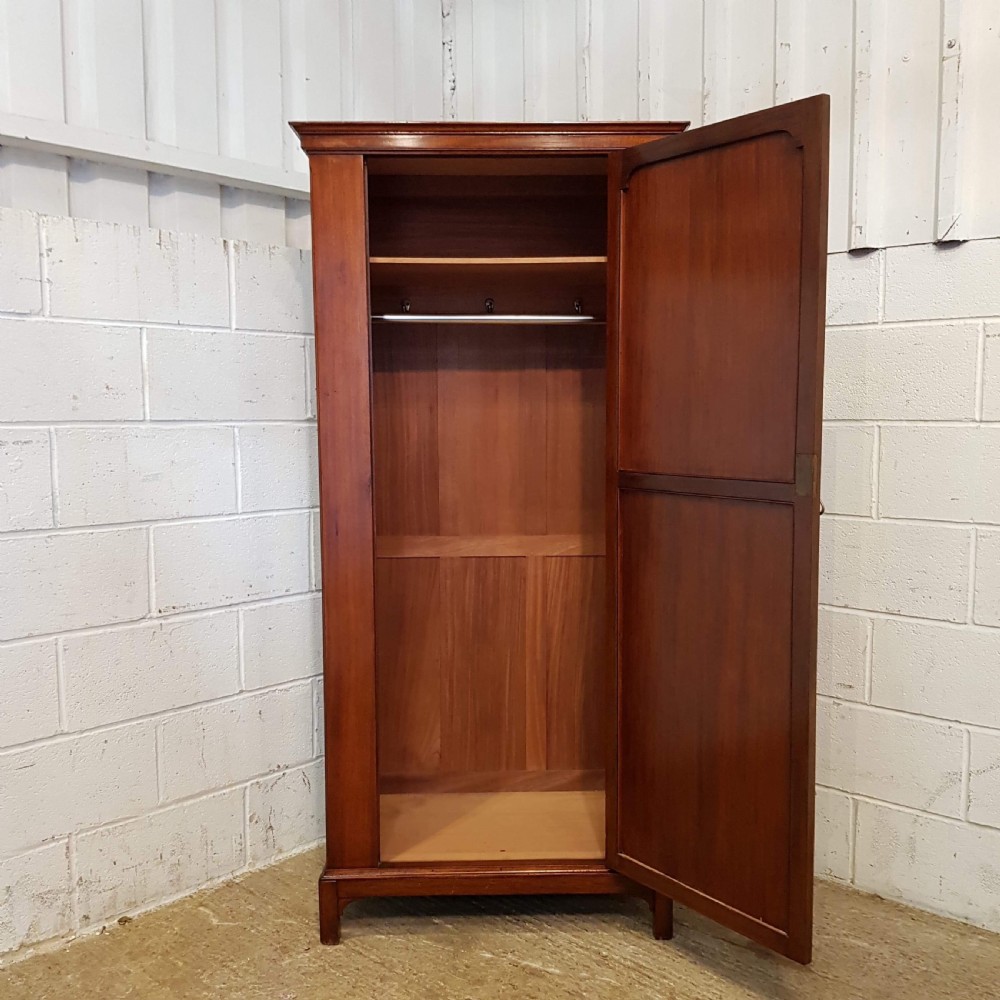 ANTIQUE MAHOGANY SINGLE WARDROBE C1920 View IV