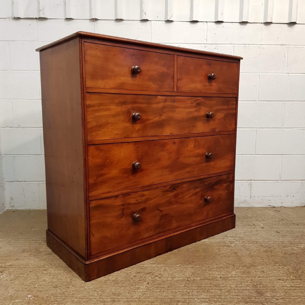 ANTIQUE VICTORIAN MAHOGANY CHEST OF DRAWERS C1880 View VI