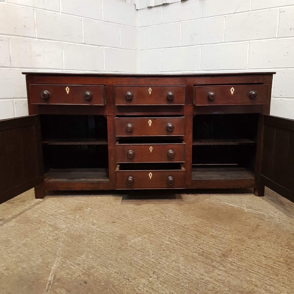 ANTIQUE LATE 18TH CENTURY PERIOD JOINED OAK DRESSER BASE C1790 View VII