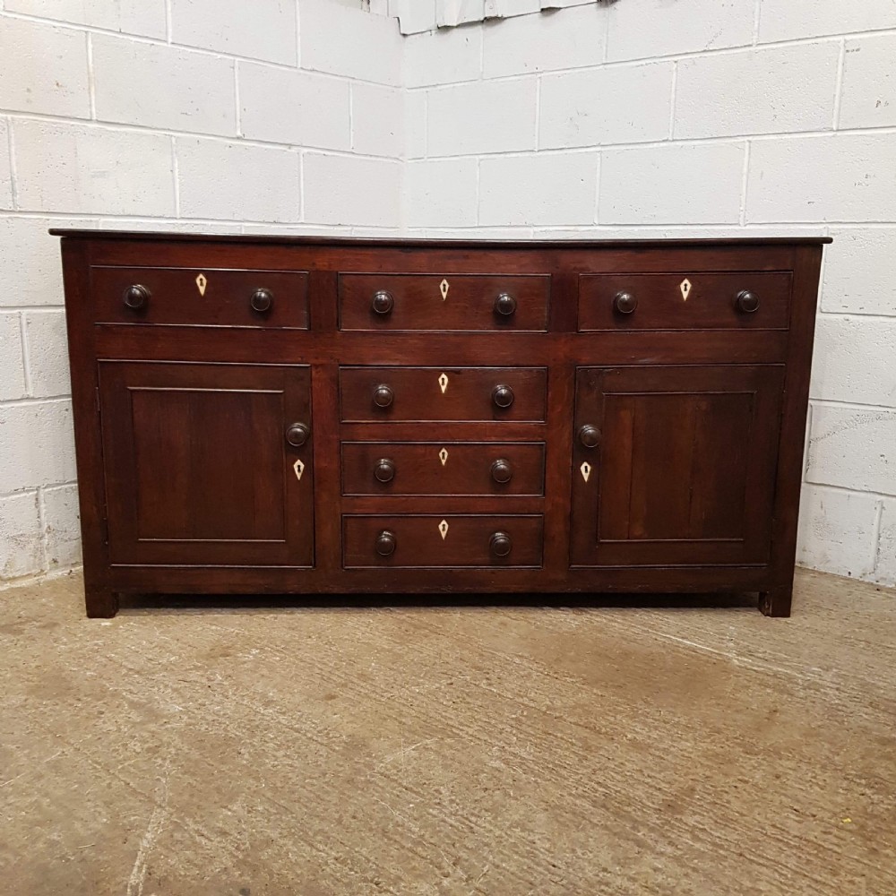 ANTIQUE LATE 18TH CENTURY PERIOD JOINED OAK DRESSER BASE C1790 View VIII