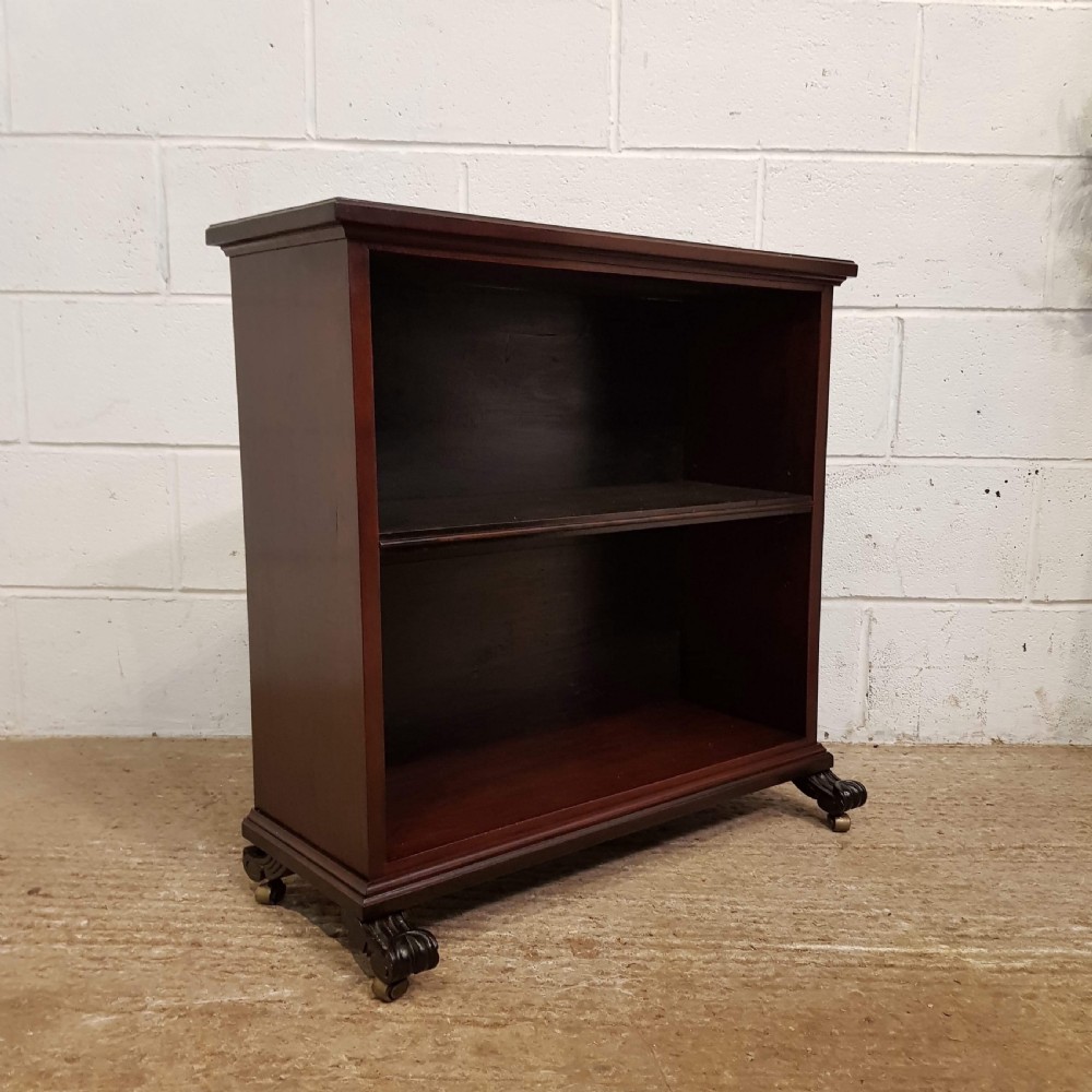 ANTIQUE WILLIAM 1V CUBAN MAHOGANY DWARF OPEN BOOKCASE C1830 View III