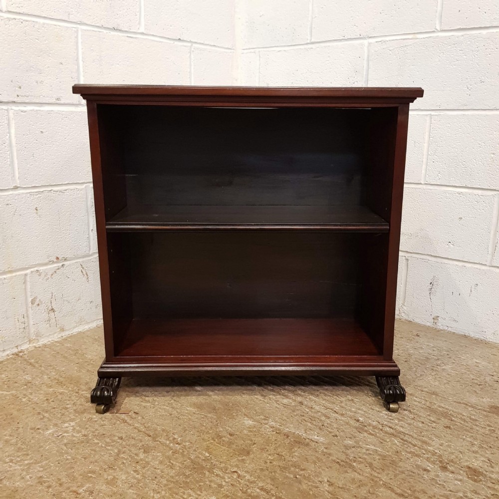 ANTIQUE WILLIAM 1V CUBAN MAHOGANY DWARF OPEN BOOKCASE C1830 View IV
